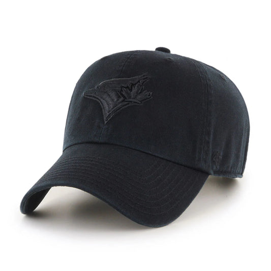 '47 Toronto Blue Jays Black On Black Clean Up Cap Hat Adjustable One Size Fits