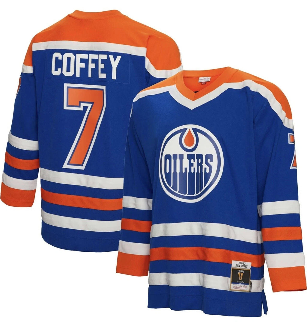 Mitchell & Ness Paul Coffey Edmonton OIlers Blue Line Home Jersey