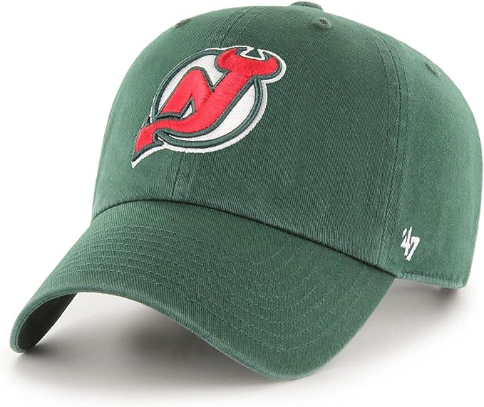 '47 New Jersey Devils Vintage Green Clean Up Cap Adjustable Strapback Hat
