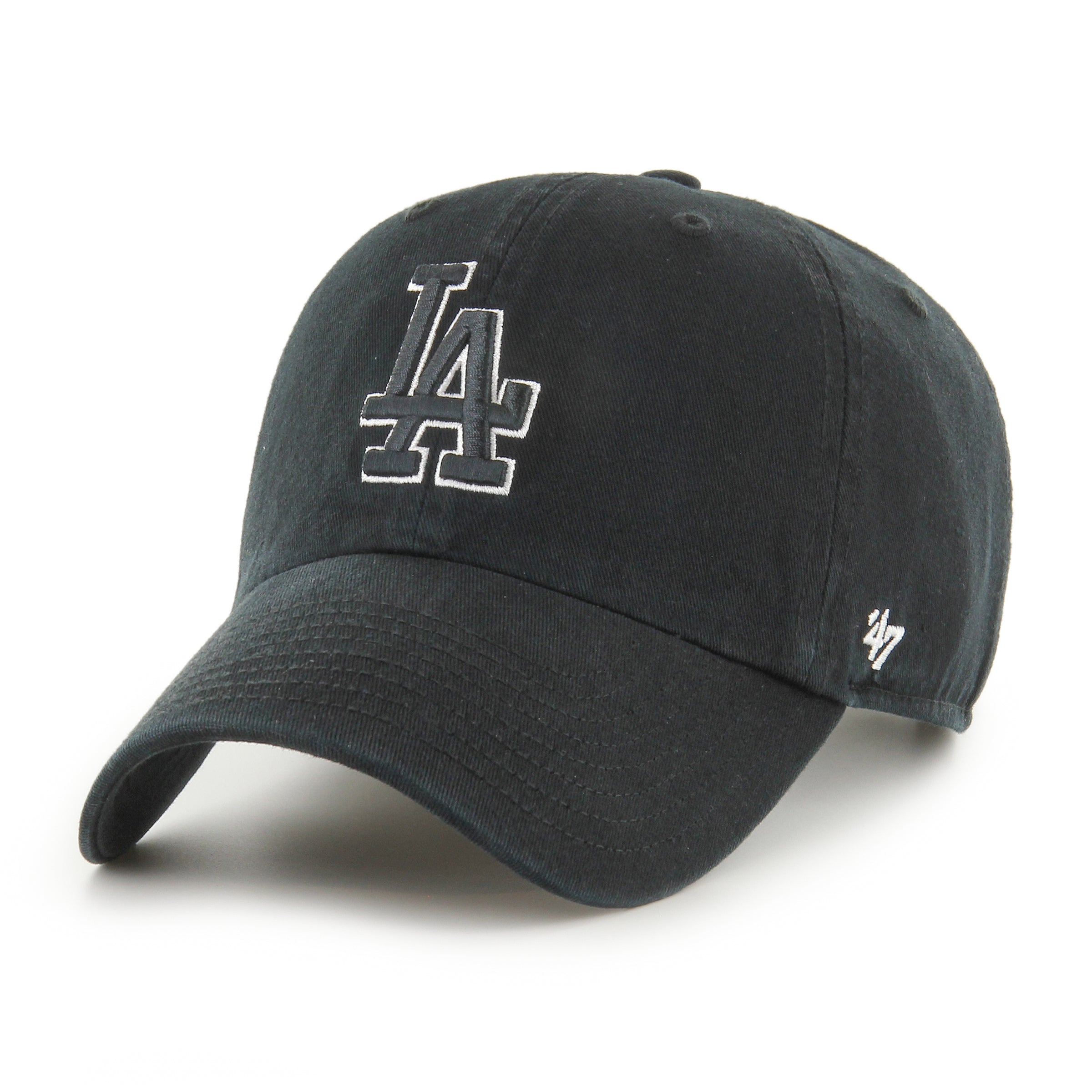 '47 LA Los Angeles Dodgers Black/White Clean Up Cap Adjustable Strapback Hat