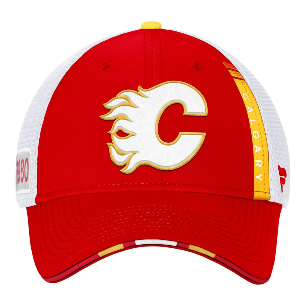 Fanatics Calgary Flames Draft Trucker Cap Snapback Adjustable Hat