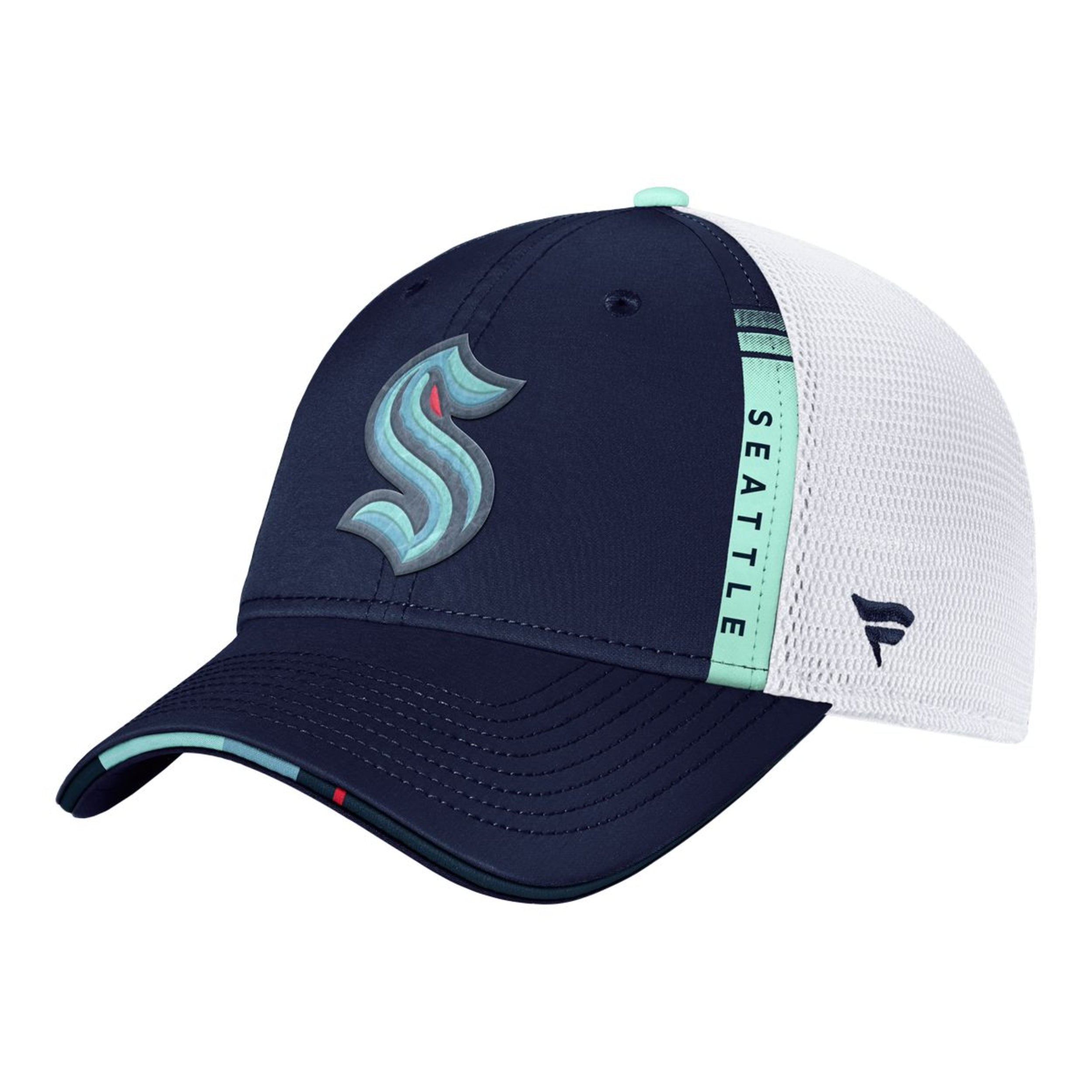 Fanatics Seattle Kraken Authentic Pro Draft Trucker Snapback Cap Adjustable Hat