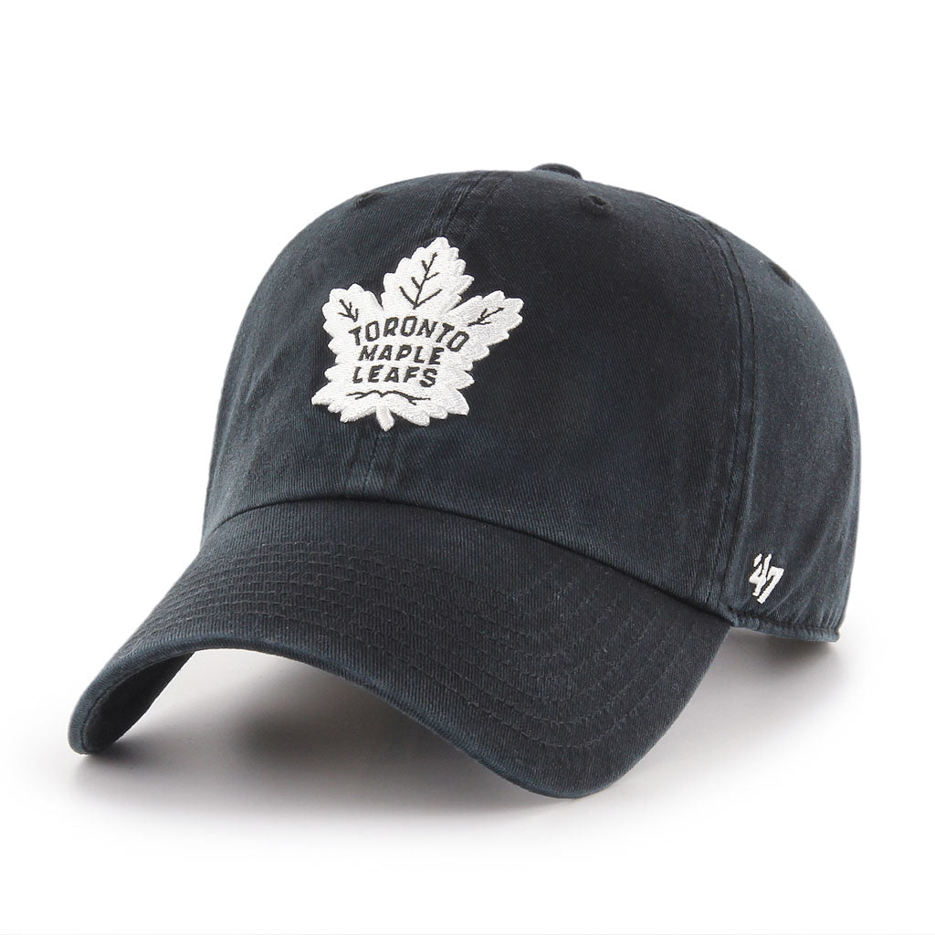 '47 Toronto Maple Leafs Black/White Clean Up Cap Adjustable Strapback Hat