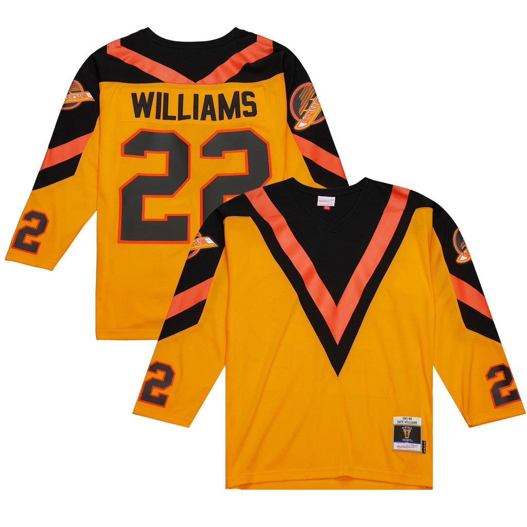 Mitchell & Ness Dave Tiger Williams Vancouver Canucks Blue Line Home Jersey
