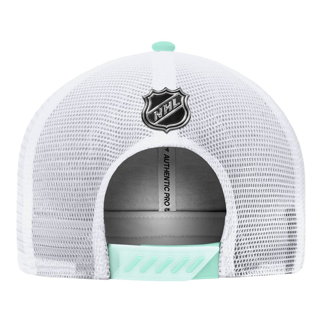 Fanatics Seattle Kraken Authentic Pro Draft Trucker Snapback Cap Adjustable Hat