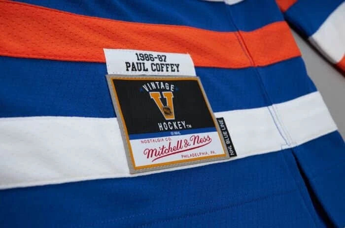 Mitchell & Ness Paul Coffey Edmonton OIlers Blue Line Home Jersey