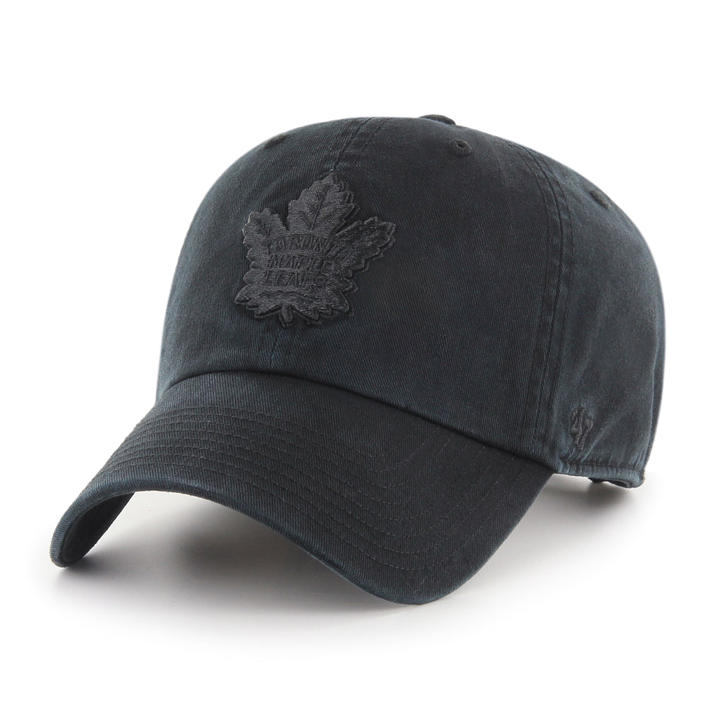 '47 Toronto Maple Leafs Black on Black Clean Up Cap Adjustable Strapback Hat