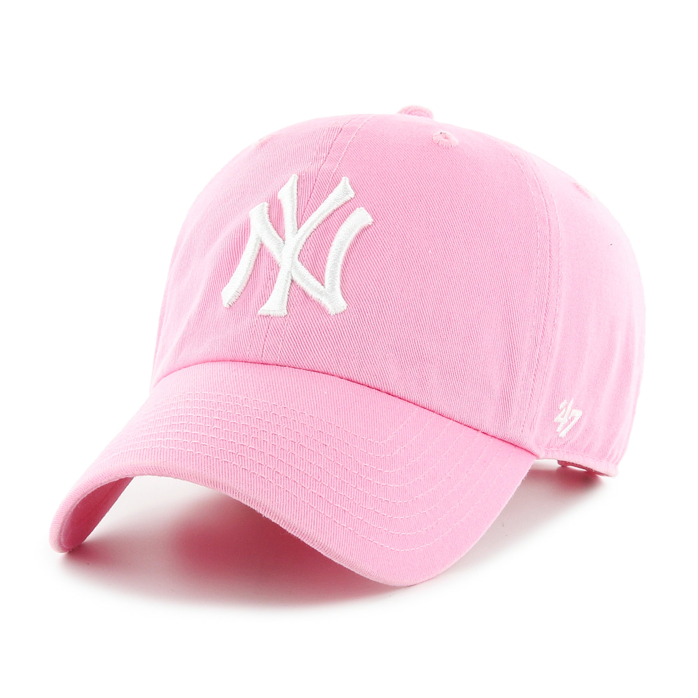 '47 New York Yankees Rose Pink Clean Up Cap Adjustable Strapback Hat