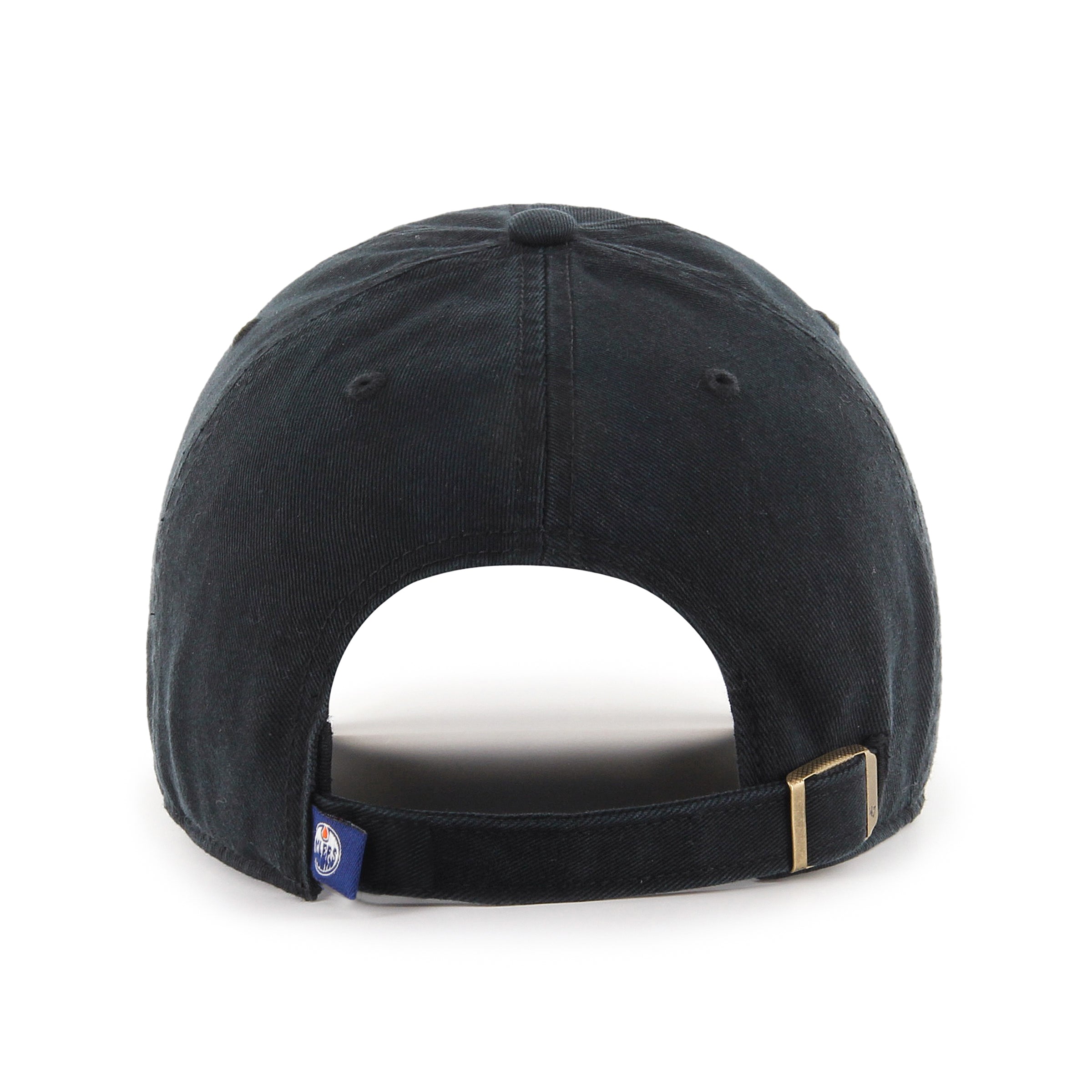 '47 Edmonton Oilers Black On Black Clean Up Cap Adjustable Strapback Hat
